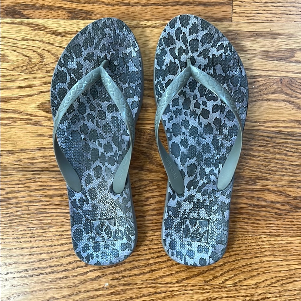 Reef Leopard Print Flip Flops